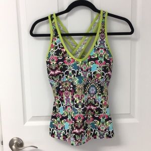XS Althleta tankini with built-in bra